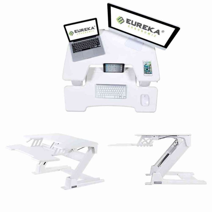Подставка на компьютерный стол для работы стоя Eureka CV-PRO36W, белый
