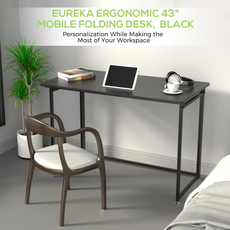 Складной письменный стол (для компьютера) EUREKA ERK-FT-43B с шириной 109 см, Black, шт.