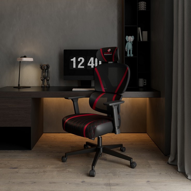Эргономичное компьютерное кресло (для геймеров) Eureka Norn, Red