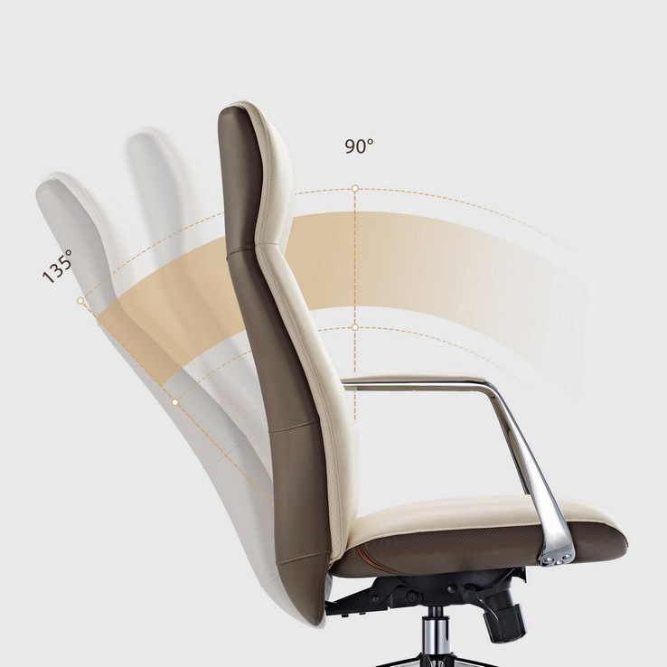 Эргономичное кресло руководителя Eureka OC08-OW, белое