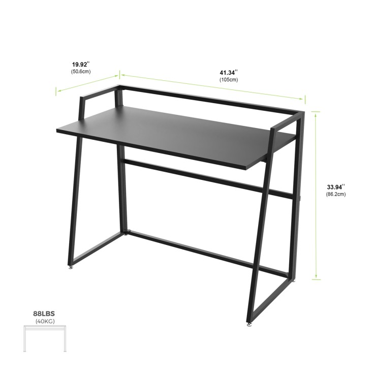 FD 41" Folding Desk, Black