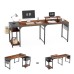 Стол письменный (для компьютера) угловой EUREKA ZX-L150B-RWB с шириной 150 см, Reclaimed Wood